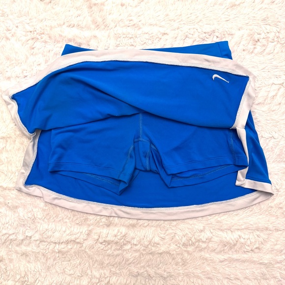 Nike size small Dri-FIT Tennis Skort Skirt Blue & White Activewear preppy stripe - Picture 2 of 6